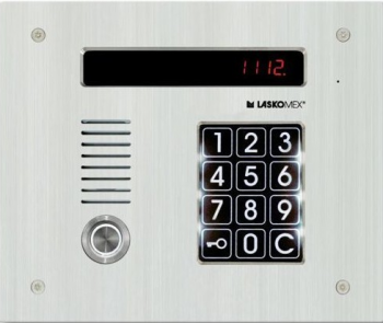 Panel audio poziomy, ze stali nierdzewnej, z czytnikiem kluczy RFID, LASKOMEX CP-2513R-INOX LASKOMEX